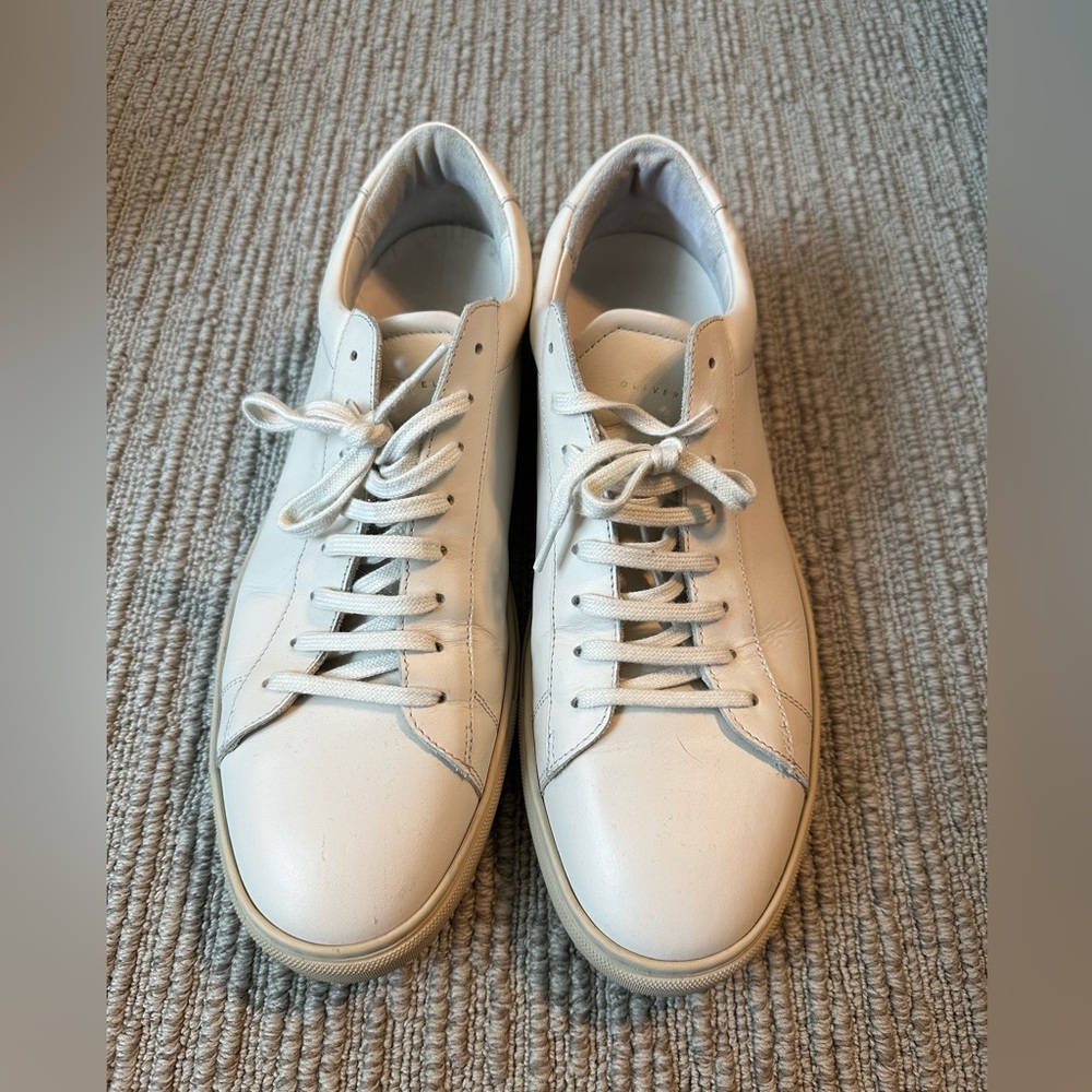Men's White Leather Sneakers